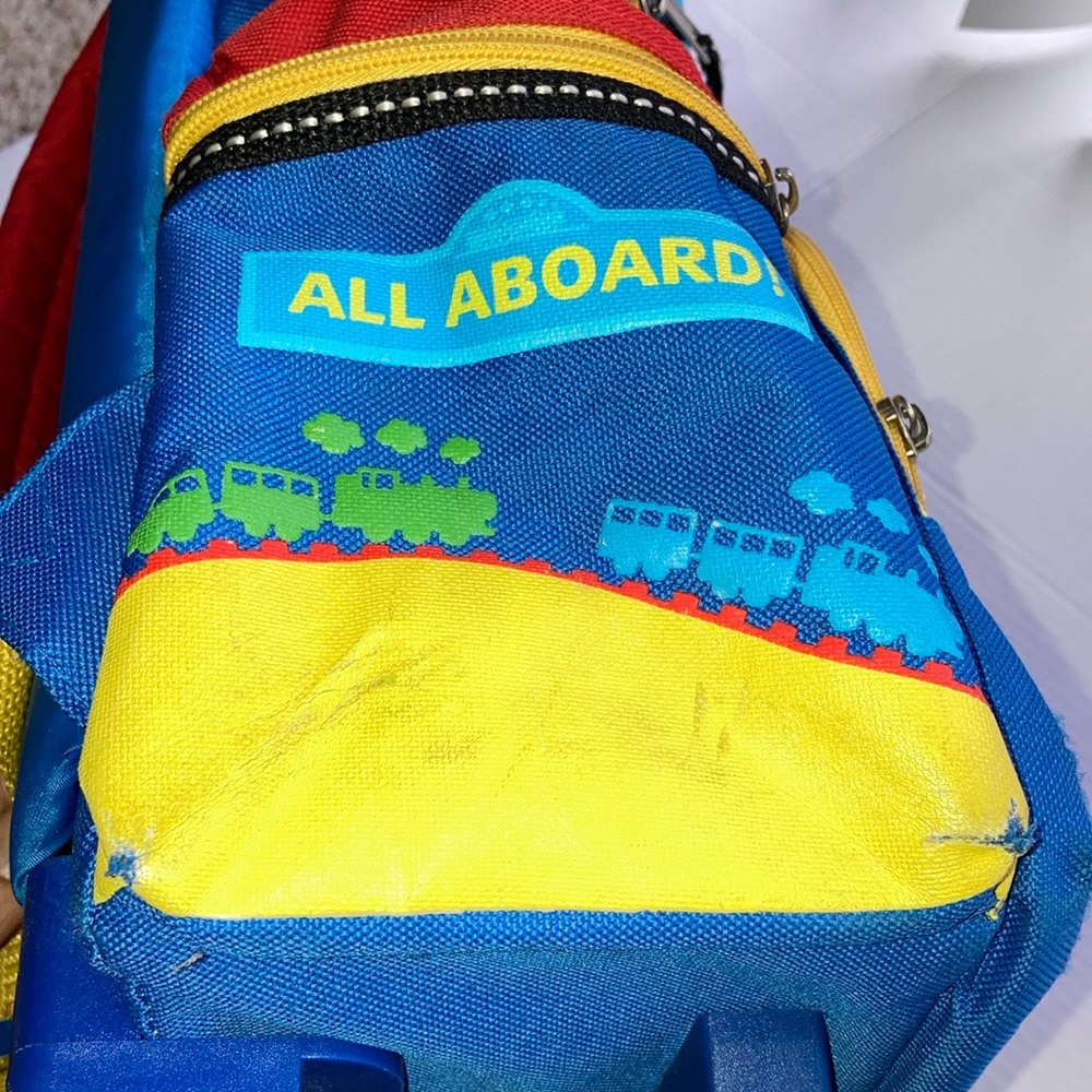 Thomas & Friends Kids 17” Blue Travel Roller Bag Backpack - Picture 16 of 17